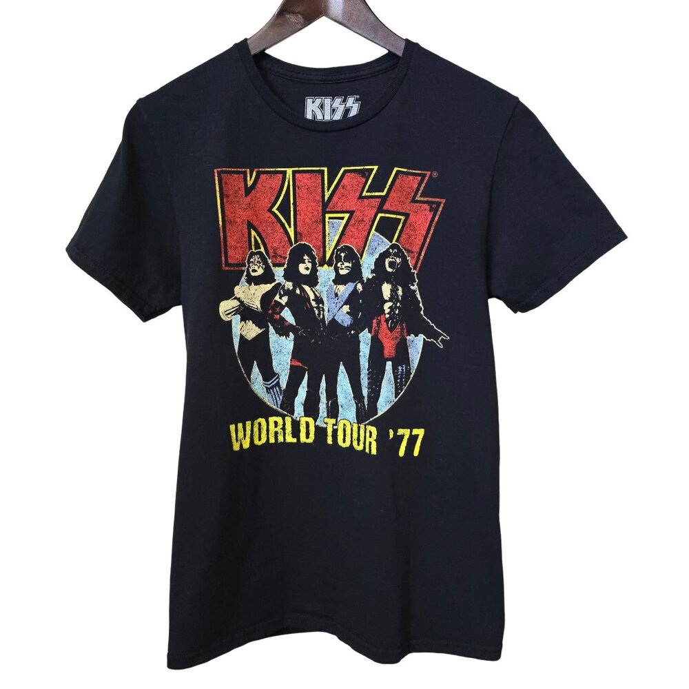 KISS World Tour 77 Graphic Band Tee Shirt